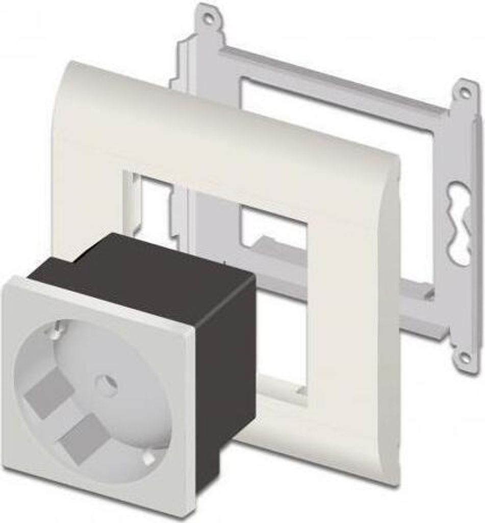Delock - Easy 45 - Steckdose - 2P+E - Typ F - mit Verschluss - 1 Steckdose - 16 A - Wechselstrom 250 V - weiß, RAL 9003