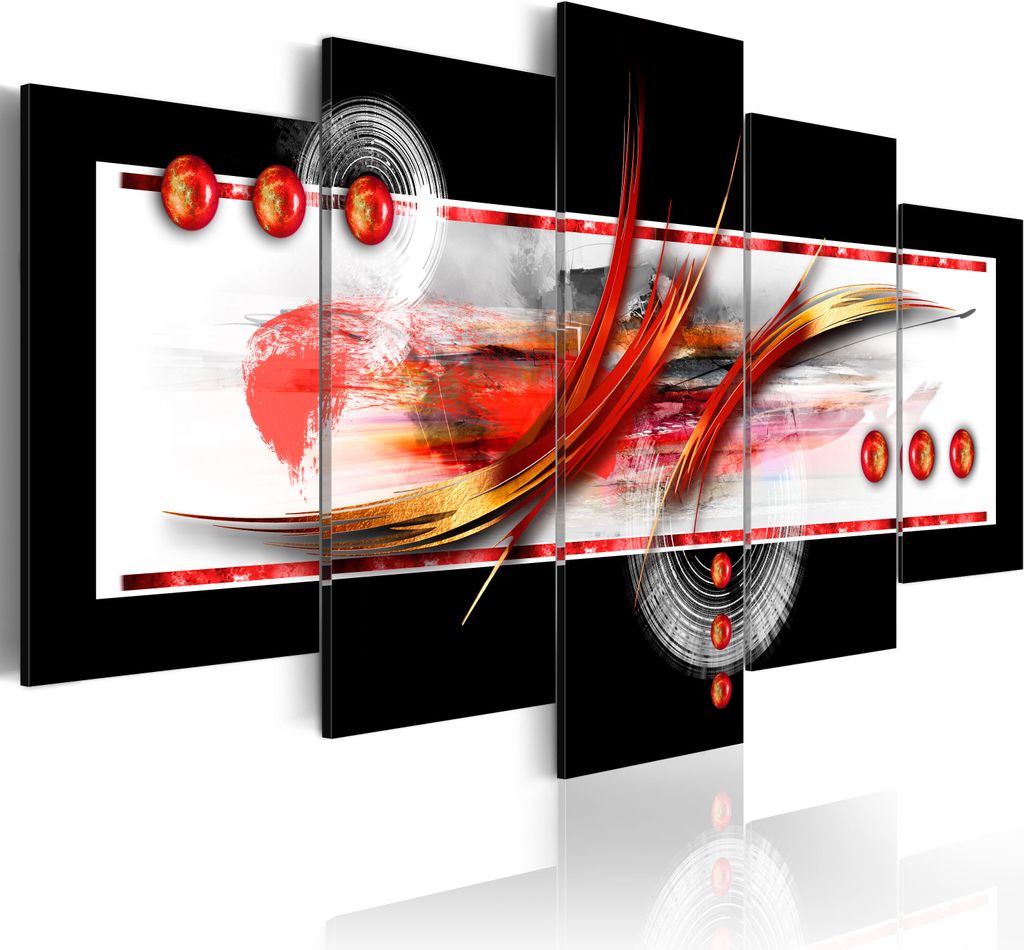 Leinwandbilder 200x100 cm 020101- 153 Vlies Leinwandbild 5 tlg Kunstdruck modern Wandbilder XXL Wanddekoration Design Wand Bild ABSTRAKT