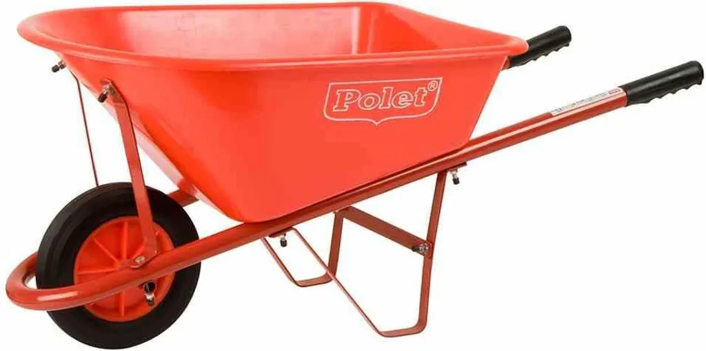 Brouette pour enfants Polet rouge B89701 en métal robuste et stable