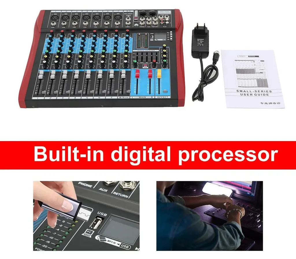 Table de mixage ES-802 - Console 8 canaux avec Bluetooth et USB Audio - 5