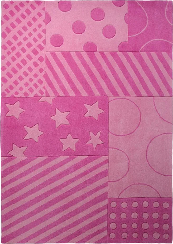 STATRIPE Tapis pour enfants fait main multicolore en coton 120x170 cm