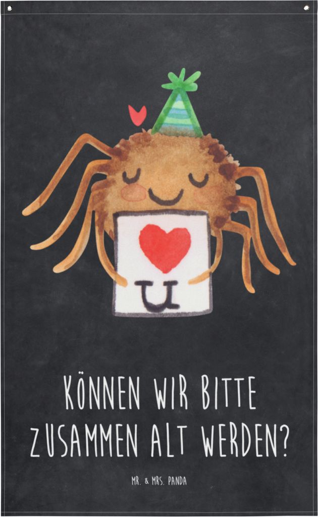 Mr. & Mrs. Panda Bildteppich Spinne Agathe Brief - Produktbild 