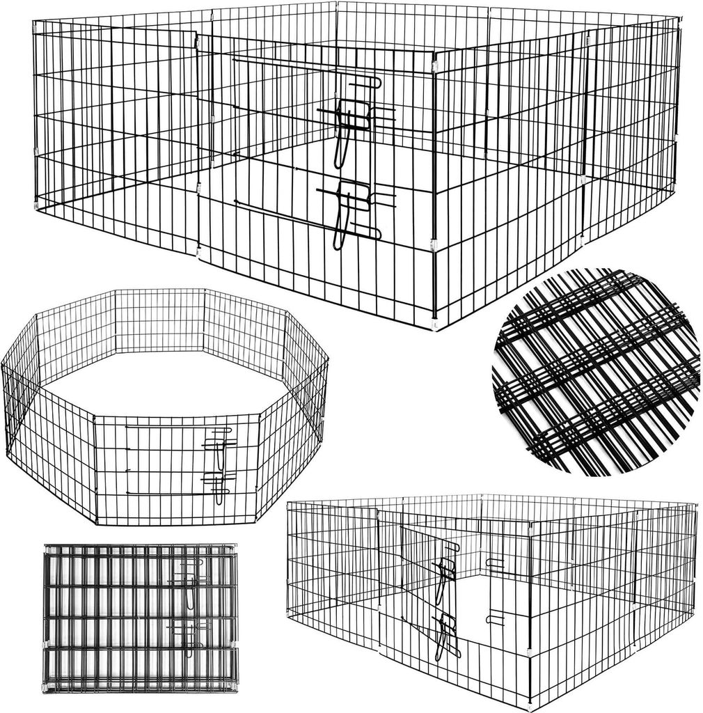 Freigehege für Kleintiere Faltbar 8-teilig 61 cm hoch
