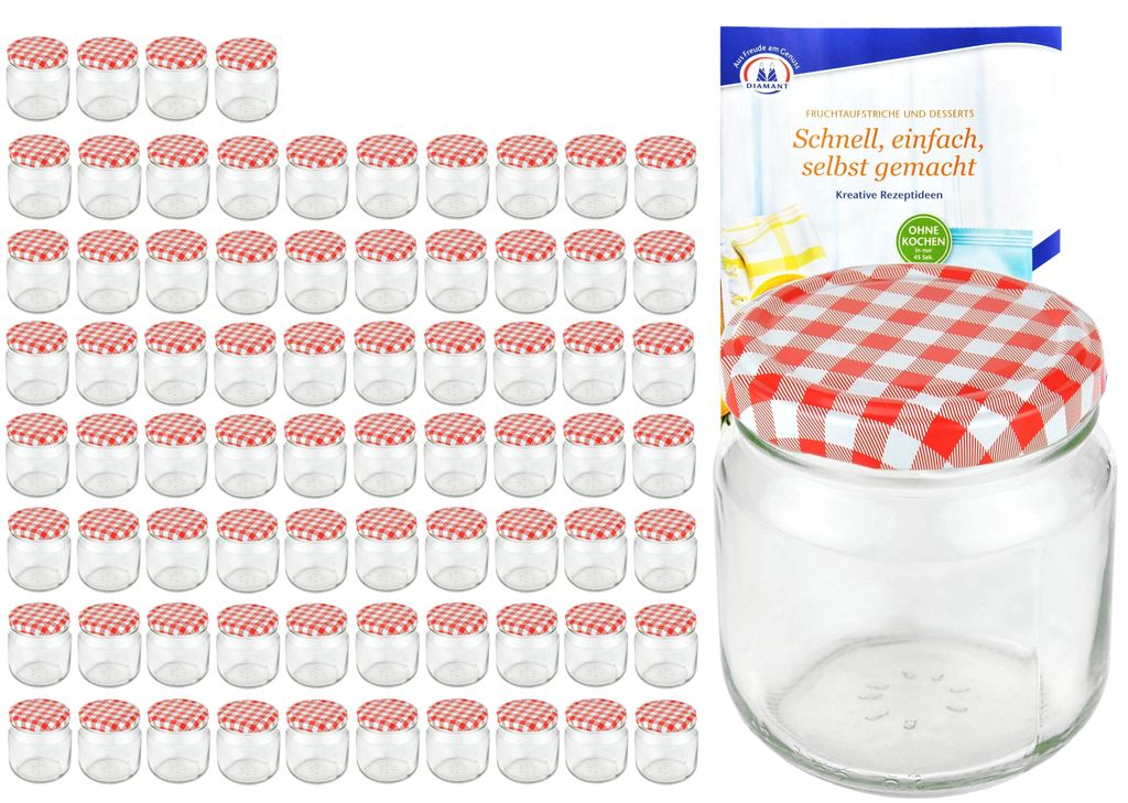 zestaw 75 okrągłych słoików na dżem 212 ml nieder To 66 Zdjęcie produktu 