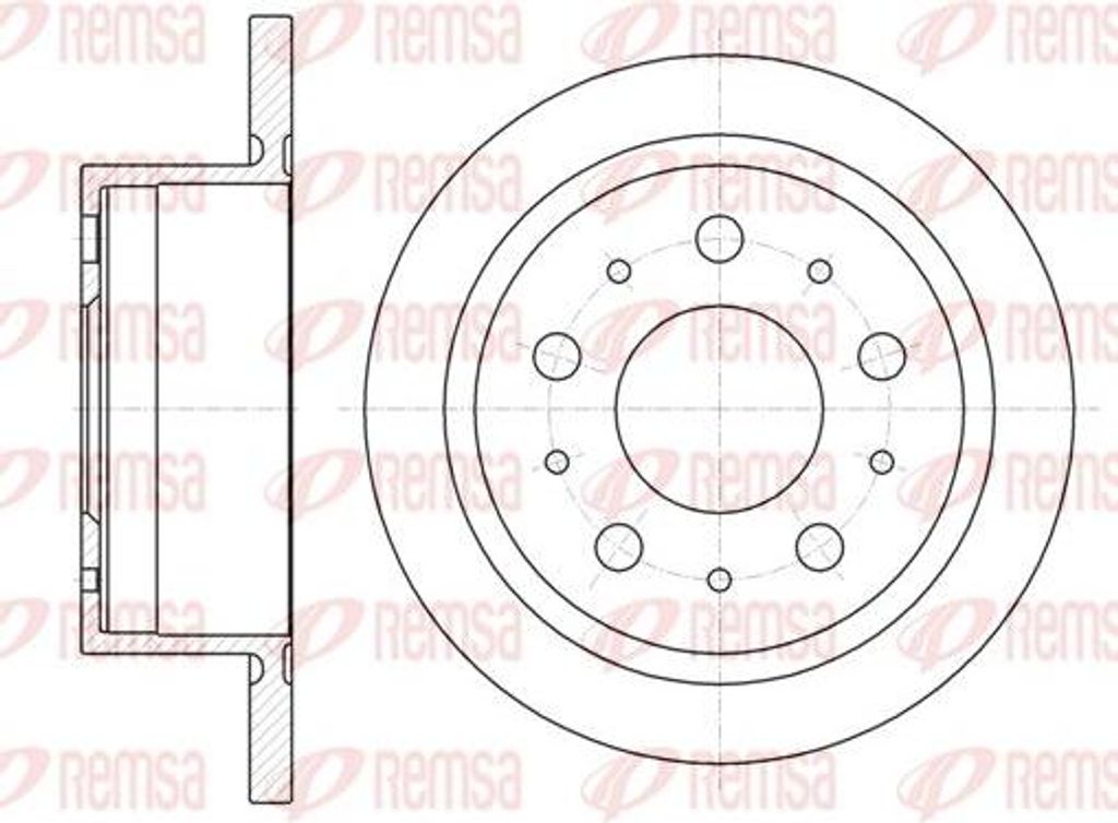 REMSA 61057.00 Bremsscheibe OE 424942 kompatibel mit Jumper, Ducato, Boxer, Auris