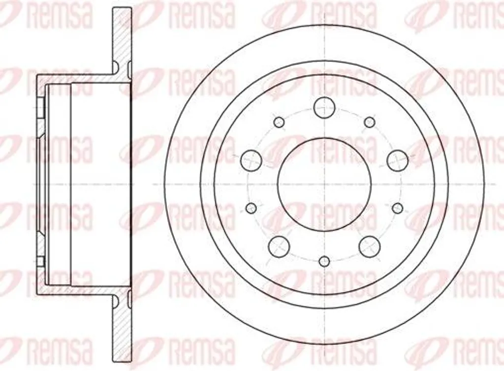 Disque de frein avant pour véhicule utilitaire Jumper Boxer REMSA 61057.00