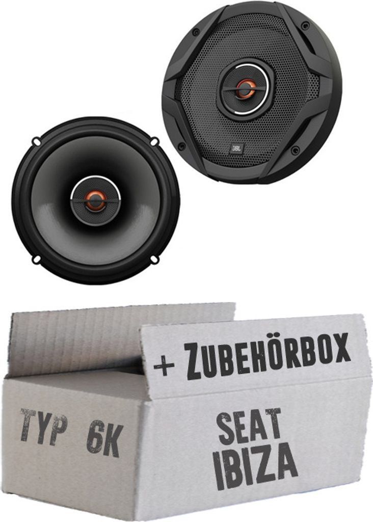 JBL GX602 | 2-Wege | 16,5cm Koax Lautsprecher - Einbauset passend für Seat Ibiza 6K Front - justSOUND