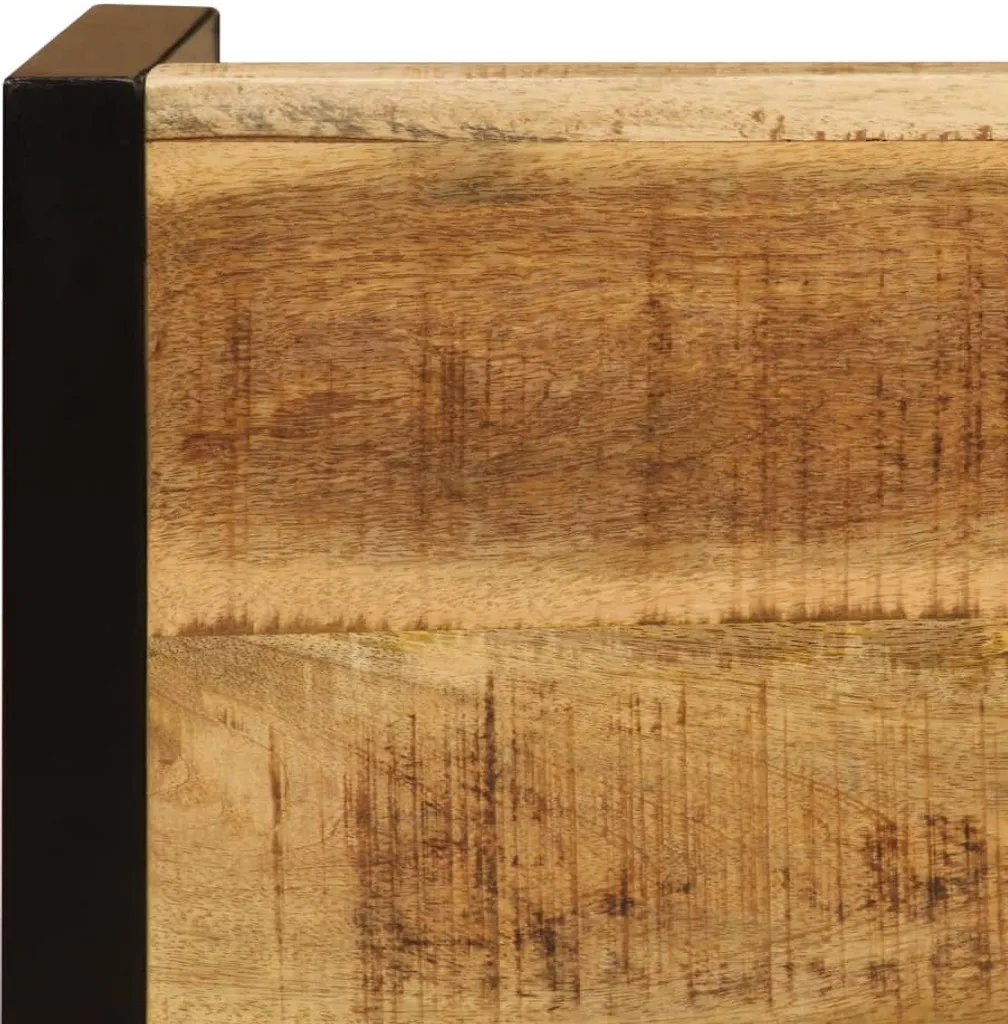 vidaXL Tables d'ensemble 3 pcs en Bois de Manguier Massif Naturel - 11
