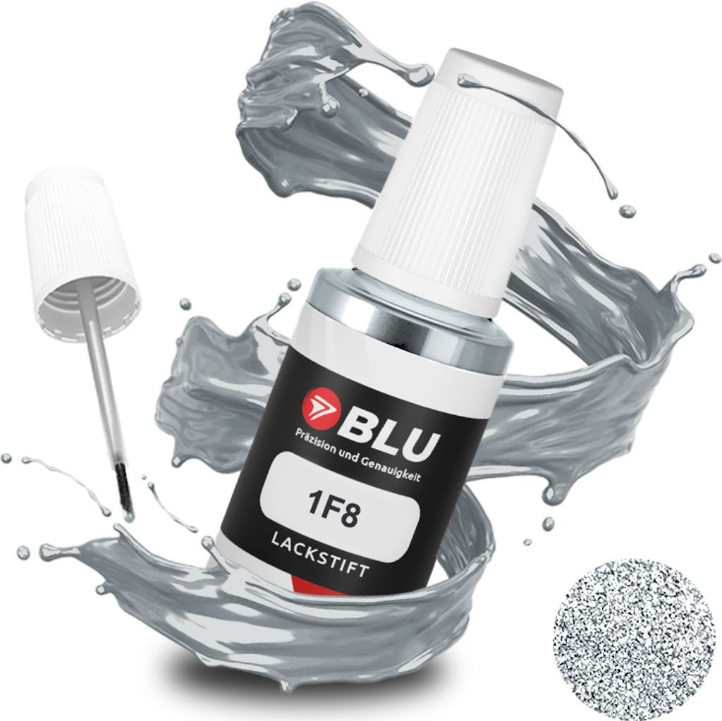BLU Auto Lackstift Grau kompatibel für Toyota 1F8 Medium Silver Metallic | Auto Lack Reparatur Ausbesserungslack