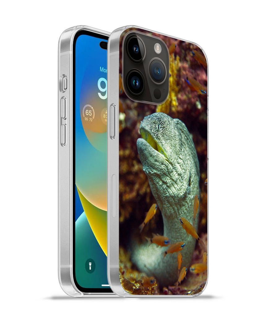 MuchoWow Handyhülle Schutzhülle Hülle für Apple iPhone 14 Pro Max Fische - Korallen - Ozean Silikon Softcase Handy Hülle - Hardcover