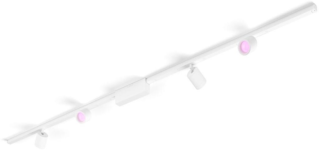 Philips Hue White and Color ambiance Perifo Basis-Set Deckenleuchte weiß gerade (4 Spots), Schienenlichtschranke, LED, 6500 K, 220 - 240 V, Weiß