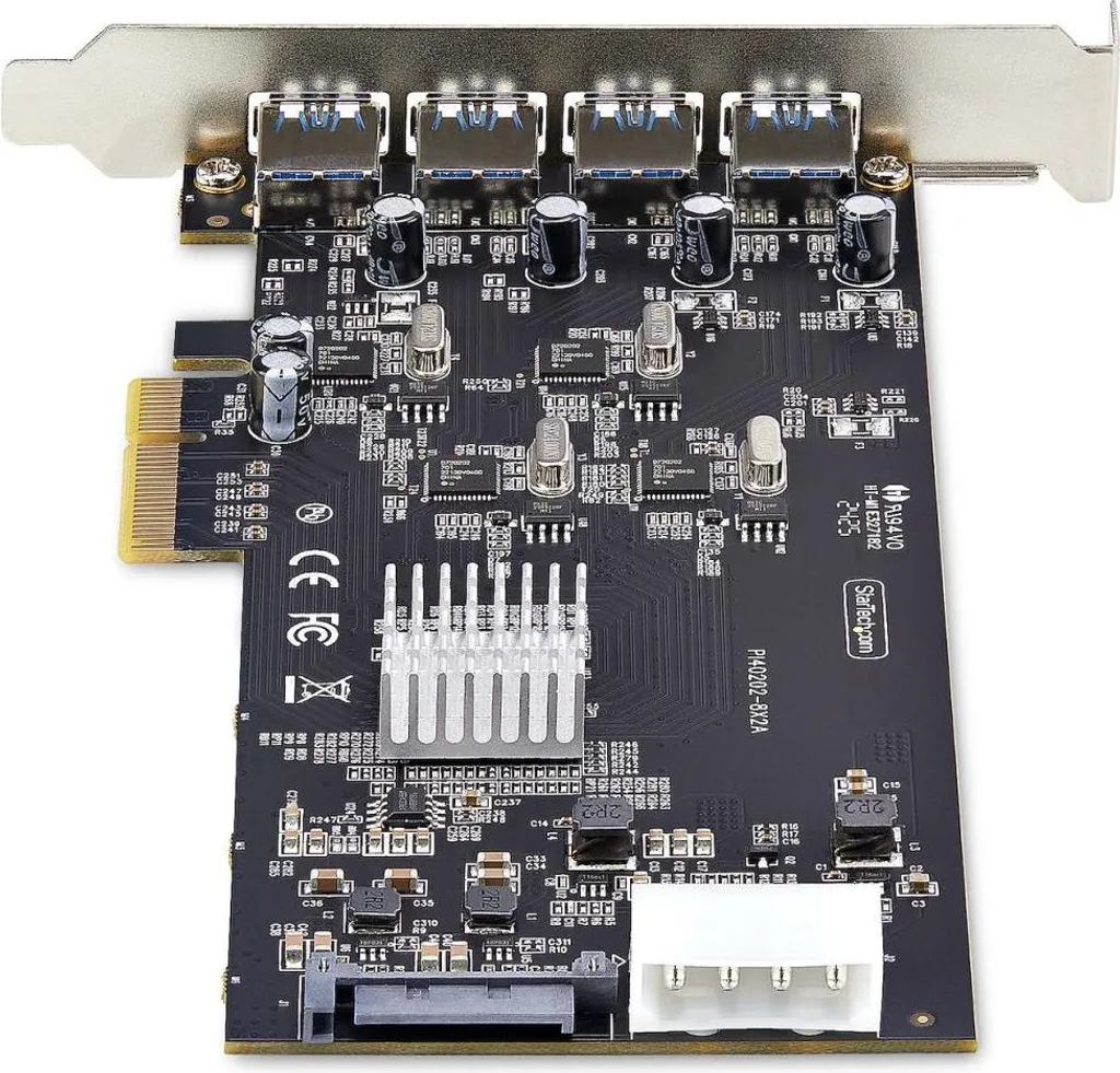 Carte USB PCIe 4 ports 5Gbps - Débits rapides et transfert de données