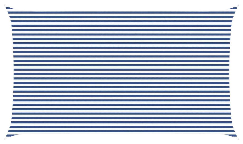 vidaXL Sonnensegel Blau und Weiß 7 x 4 m 100 % Polyester Oxford