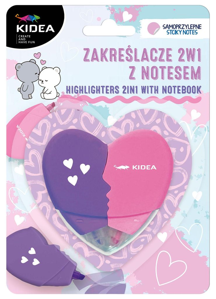 2-in-1-Textmarker mit Notizbuch von Kidea Produktbild 