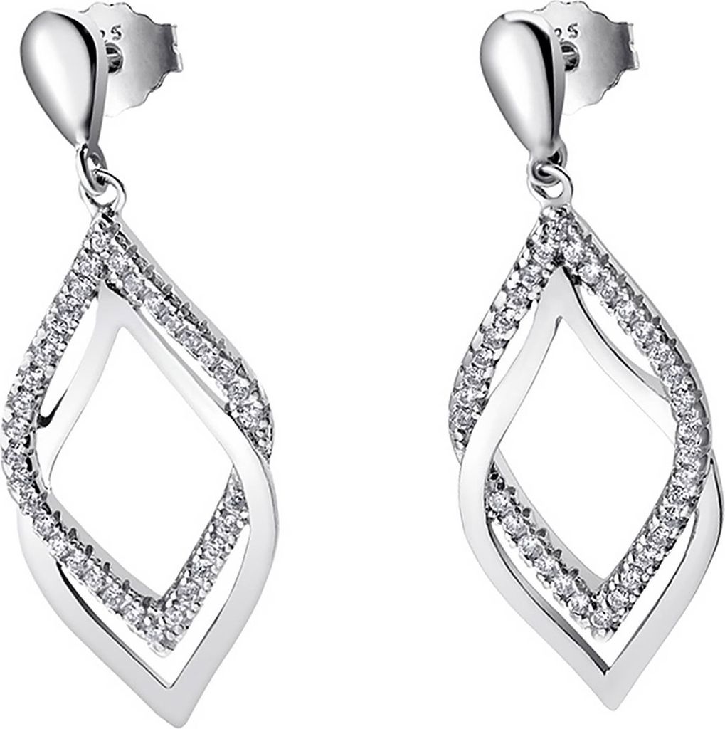 Lotus Silver Zirkonia Ohrringe LP1791-4/1 Blatt SILBER Ohrstecker D2JLP1791-4-1