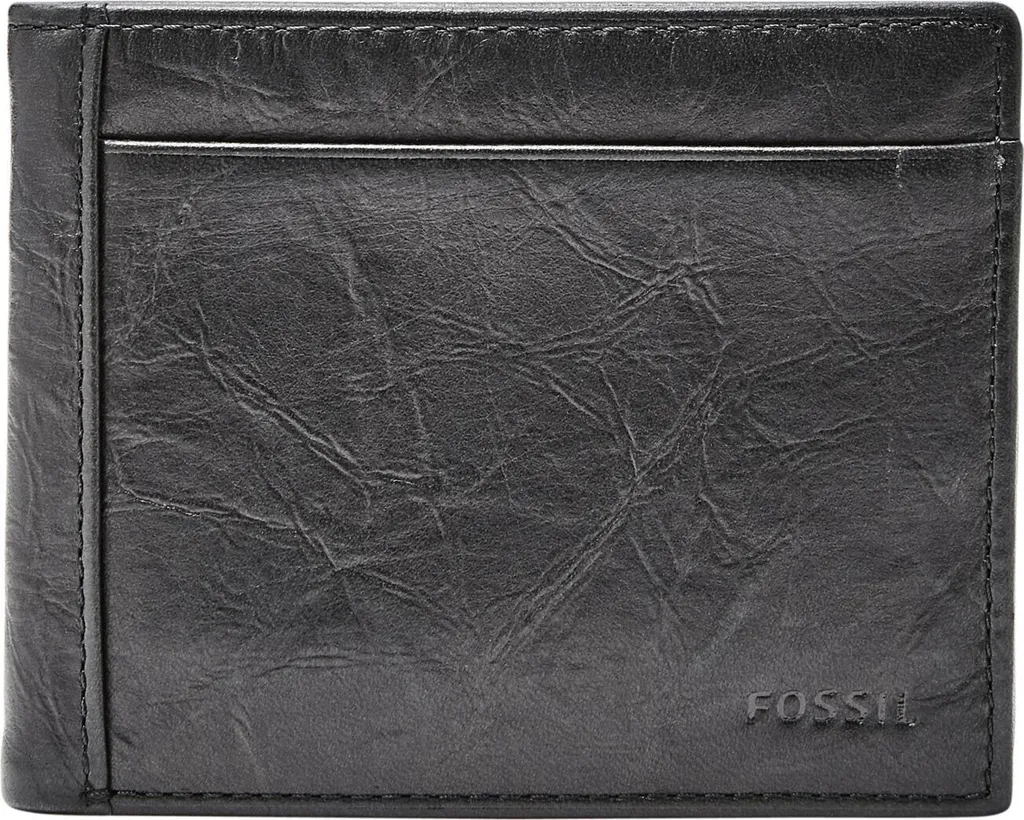 Portefeuille Compact en Cuir pour Homme avec Compartiment ID Fossil