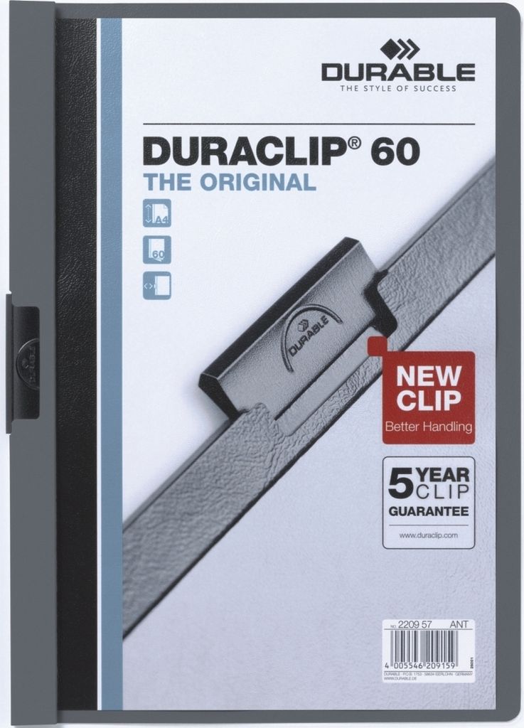 DURABLE Klemmmappe DURACLIP® 60 A4 25 ST 220957 Produktbild 