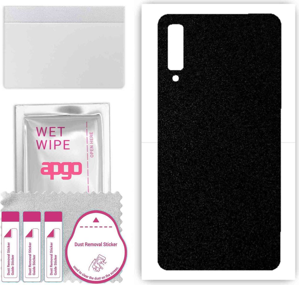 apgo Rückseite Schutzfolie, Skin, kompatibel mit Samsung Galaxy A7 (2018), Hinten Displayschutzfolie aus Vinylfolie, kratzfest, einfache Montage -...