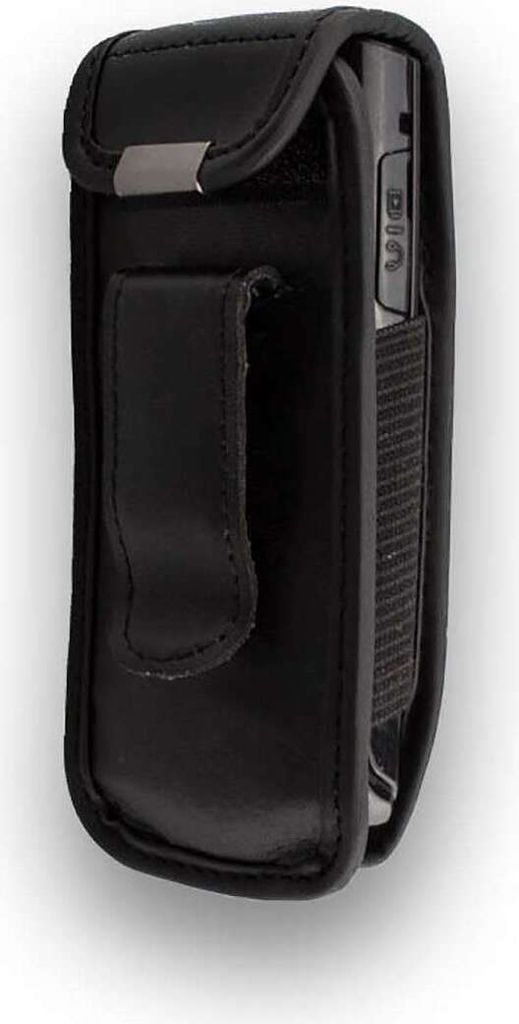 caseroxx Ledertasche mit Gürtelclip kompatibel mit Samsung GT-E1170 aus Echtleder, Tasche mit Gürtelclip und Sichtfenster
