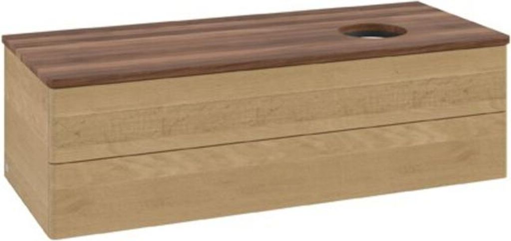 V&B Waschtischunterschrank ohne Frontstruktur Antao 120x36x50cm, WBP-farbe w. wal, honey oak