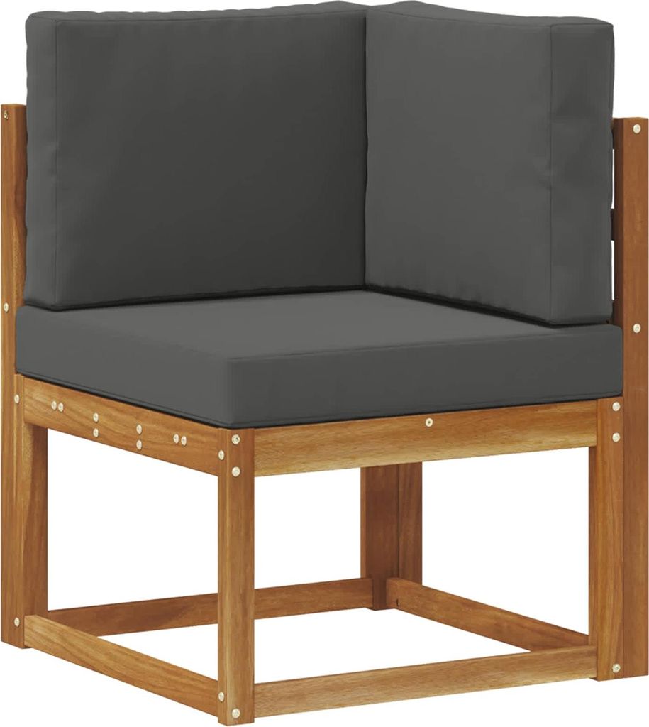 (Saisonschlussverkauf)Outdoor Ecksofa - modernen Design - Balkonmöbel Gartengarnitur - Massivholz Akazie Natur - Gartensofas NeuMöbel11959