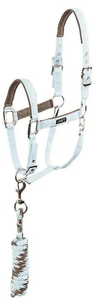Licol Anti-Frottement avec Longe Bleu Cob - Solution Confort pour Cheval