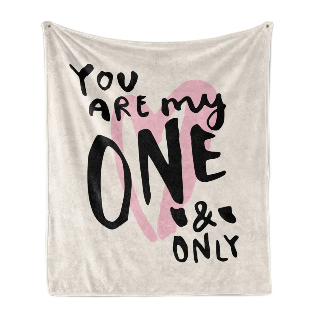 ABAKUHAUS Una sola parola: morbida coperta in flanella e pile, romantica, accogliente peluche per interni ed esterni, 125 x 175 cm, rosa pallido e grigio carbone.
