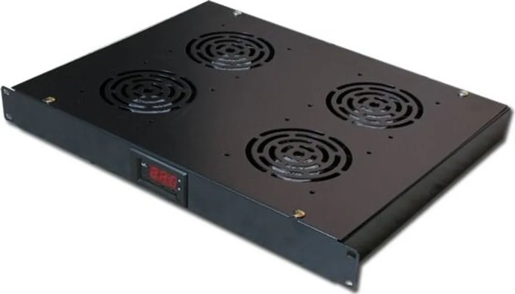Plateau de Ventilation Rack 19 pouces 1U à 4 Ventilateurs avec Sonde