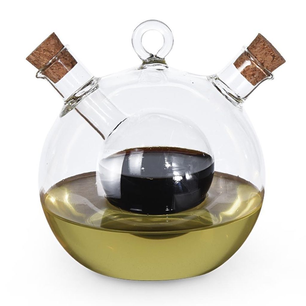 ORION Glasflasche / Glasspender für Olivenöl und Balsamessig 2in1