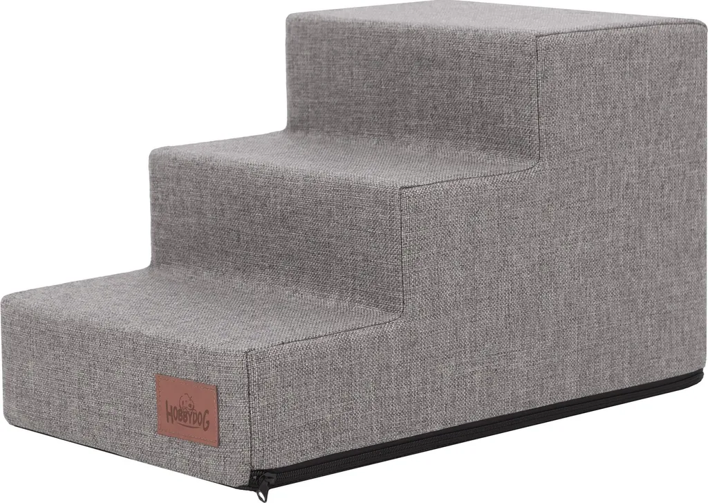 Escalier chien malade ou arthrose Hobbydog Inari Gris 3 Marches M