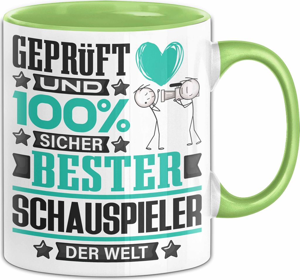 Schauspieler Geschenk Lustiger Spruch für Schauspieler Geschenkidee Bester Schauspieler Der Welt (Grün)