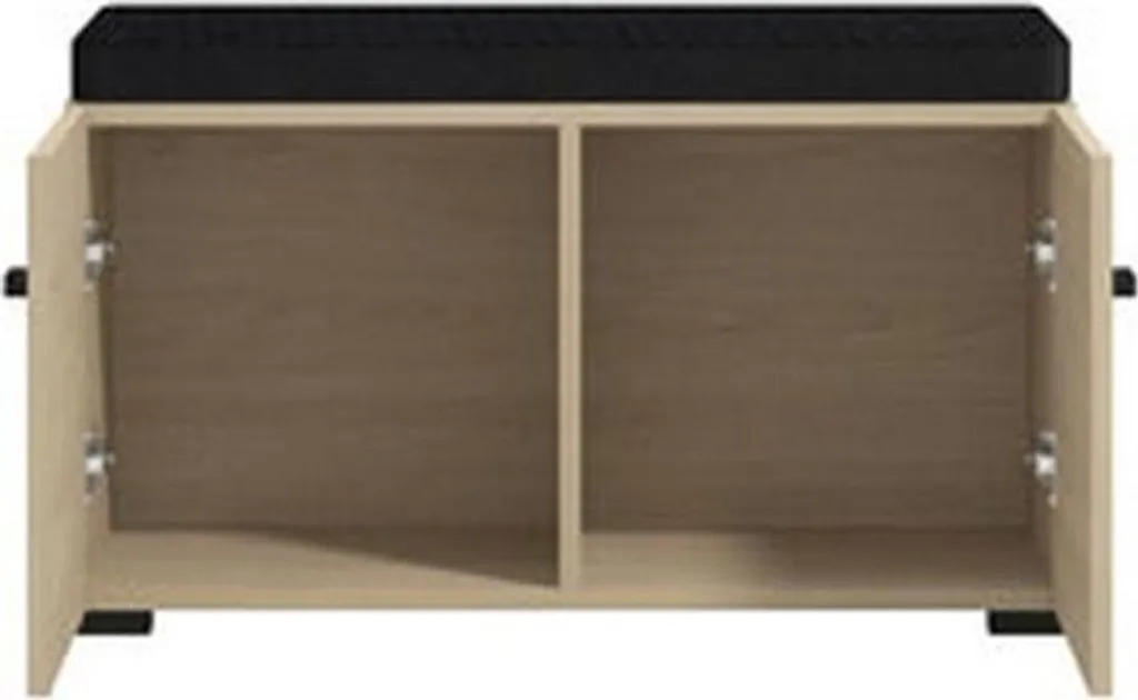Dmora Mobile da Ingresso Druento 77x35x41h cm Marrone Rovere, un Ripiano 2 Ante