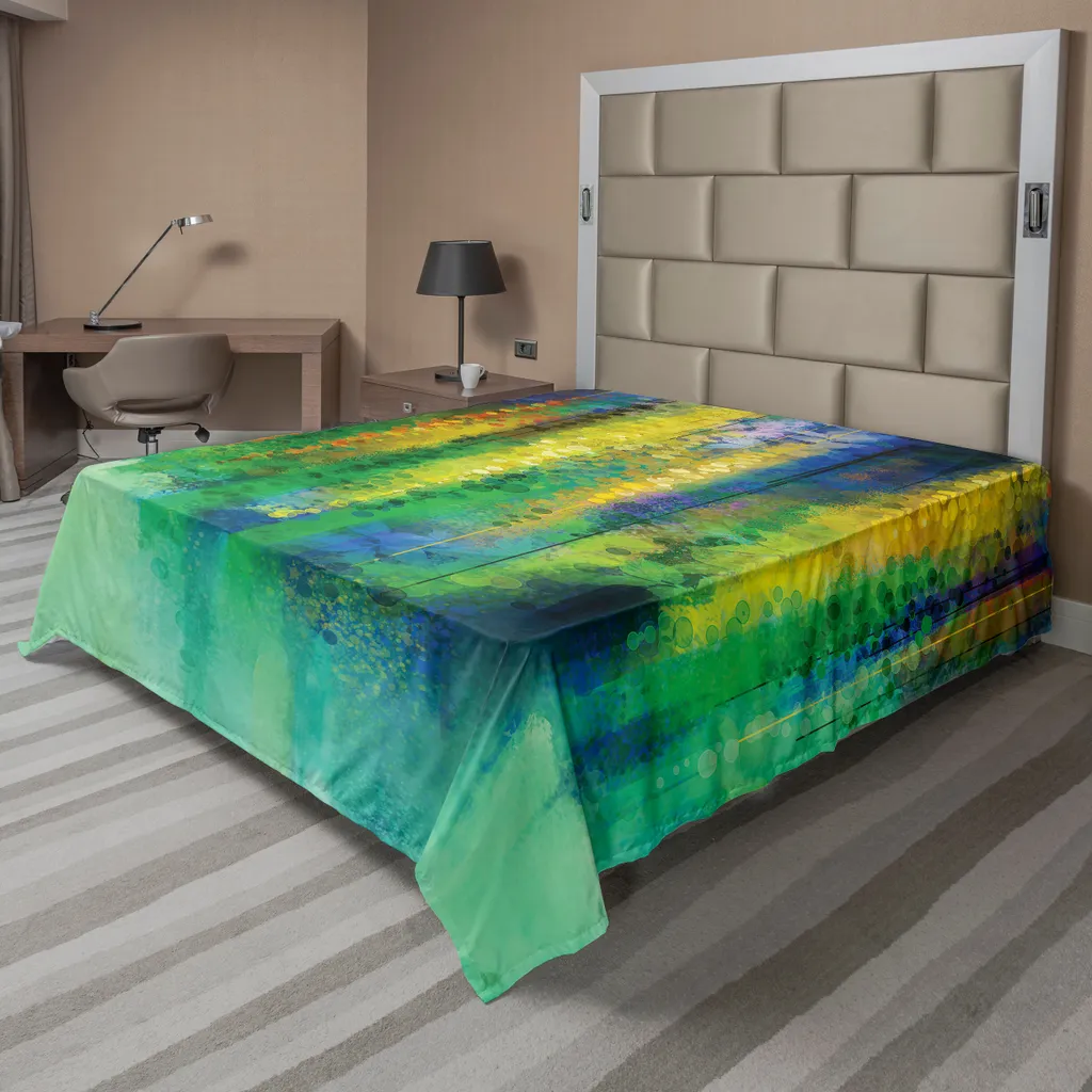 Lenzuolo ABAKUHAUS Fiori Acquerellati 244x205 cm | Arredo Letto Elegante
