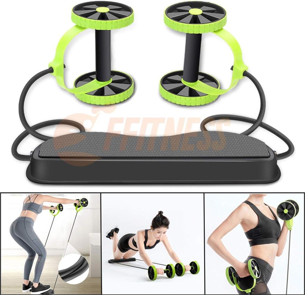 AB Roller mit elastischer Widerstand für Erwachsene - Grün, Einheitsgröße, Fitness Wheel Band ab wheel