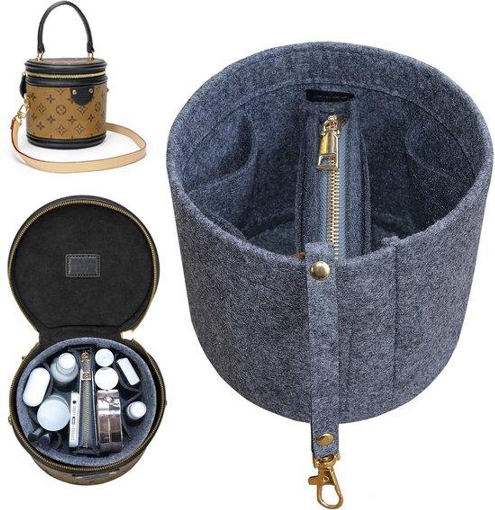 Handtas Organizer mit Entfernbarem Fach und Schlüsselanhänger, für Tote Bag, 5 Farben, Grau