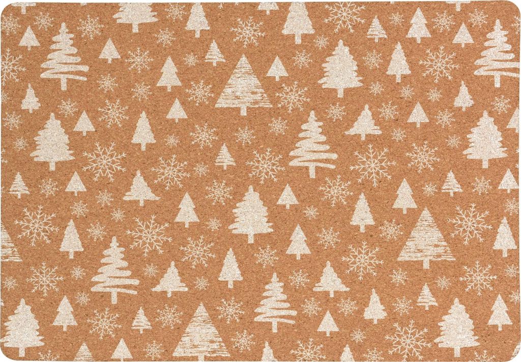 Korkplatte, Weihnachtsmuster, 40 x 30 cm
