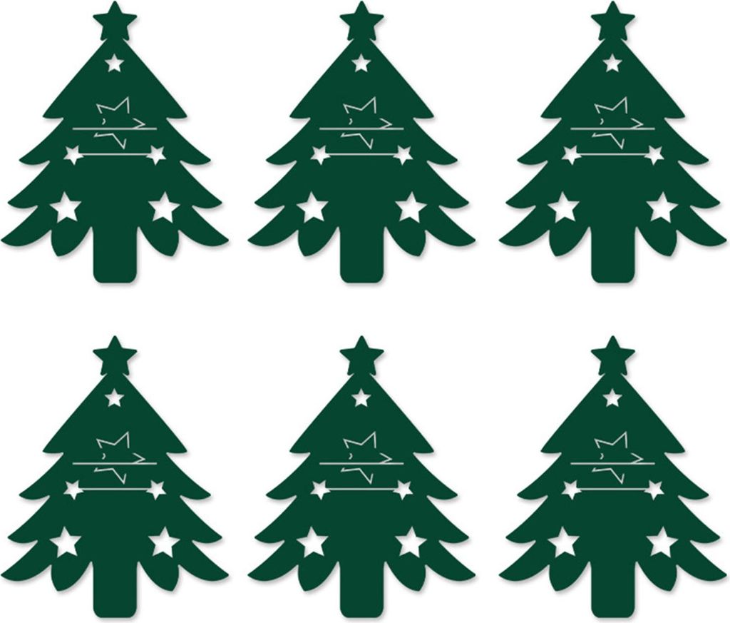 6/12-teiliges Besteckset in Weihnachtsbaumform mit Löffel- und Gabelhalter, ideal für Weihnachtsfeiern, Tischdekoration und Partys