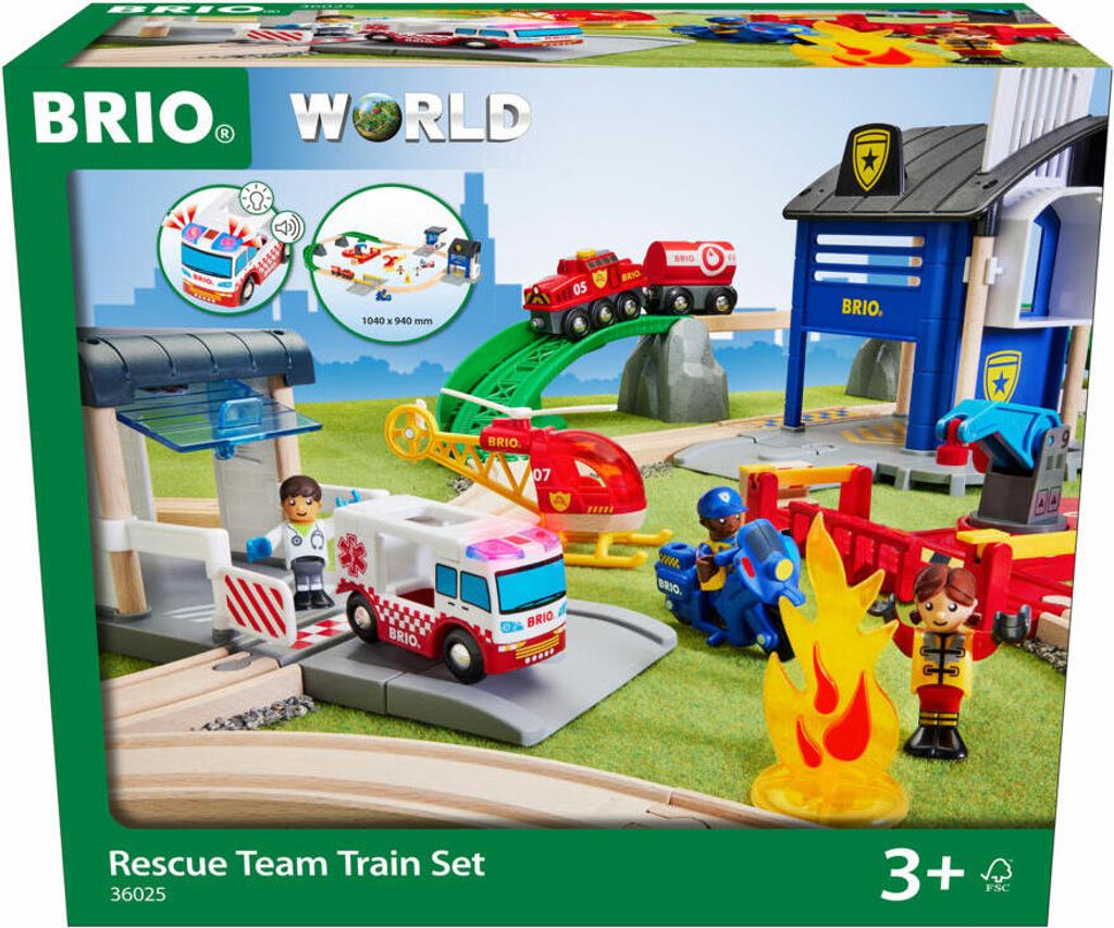 Polizei und Feuerwehr Set Deluxe BRIO 63602500 Produktbild 