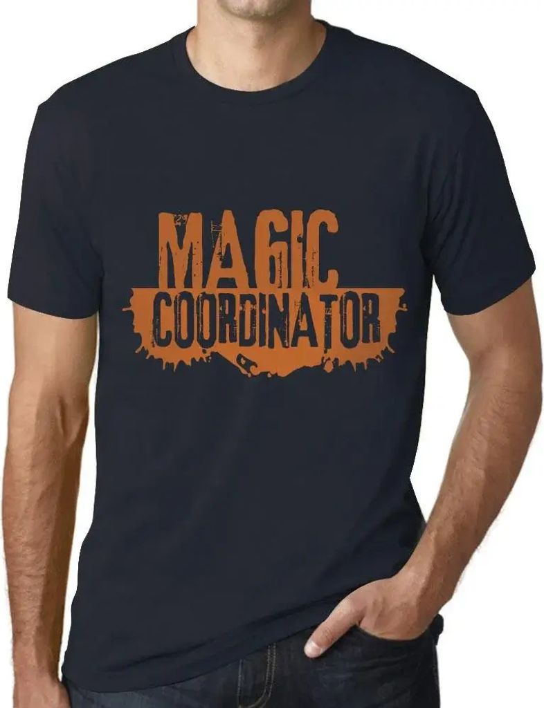 Herren Grafik T-Shirt Magischer Koordinator – Magic Coordinator – Öko-Verantwortlich Vintage Jahrgang Kurzarm Lustige Druck Geburtstag Geschen...