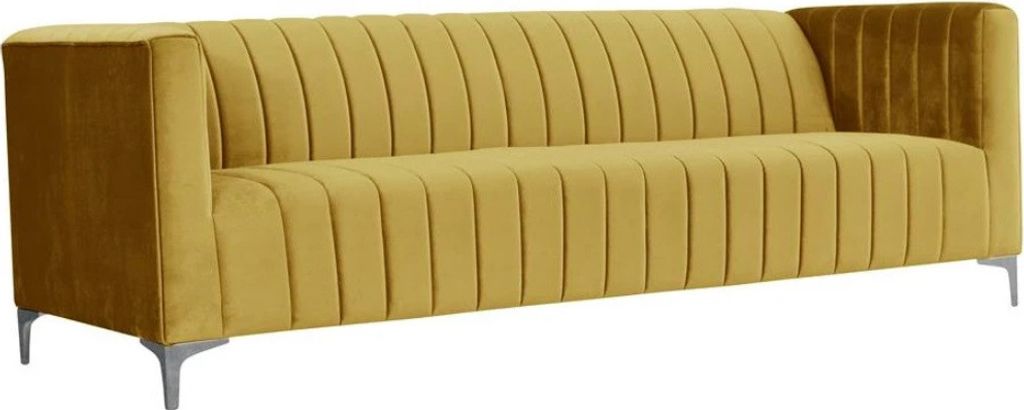 Sofa Gelbe Polster Dreisitzer Gelb Stoff Wohnzimmer Design Couchen Polster Sofas