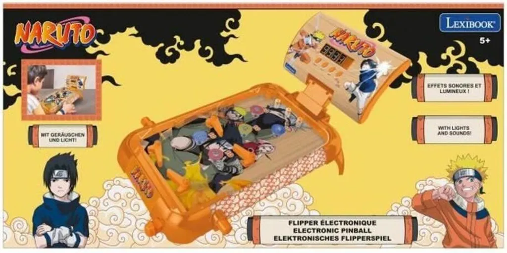 Flipper de table Naruto avec score numérique et lumières LED actives - 8
