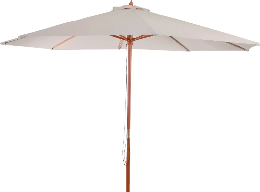 Ombrellone Florida 350cm Poliestere e Legno Crema | Alta Qualità