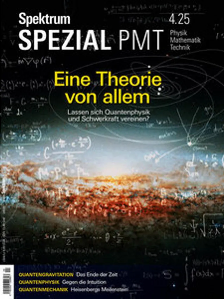 Magazine Spektrum Spezial PMT 4/2025 sur la Théorie de Tout en physique