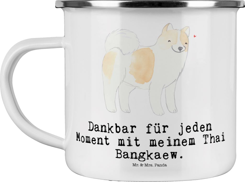 Mr. & Mrs. Panda Pott Thai Bangkaew Moment - Weiß - Geschenk, Kaffeepott, Campingbecher, Dog, Teetasse, Blechtasse, Emaille Tasse