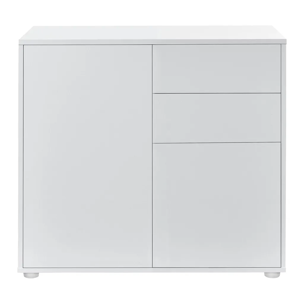 Commode Push and Open Wilford Blanc Mat - Petit Meuble de Chambre