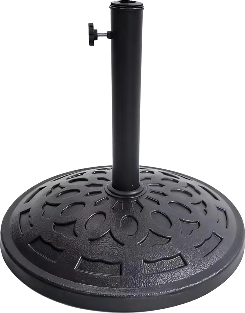 Supporto Ombrellone Relaxdays 14 kg - Base Tonda Esterno per Pali 50mm