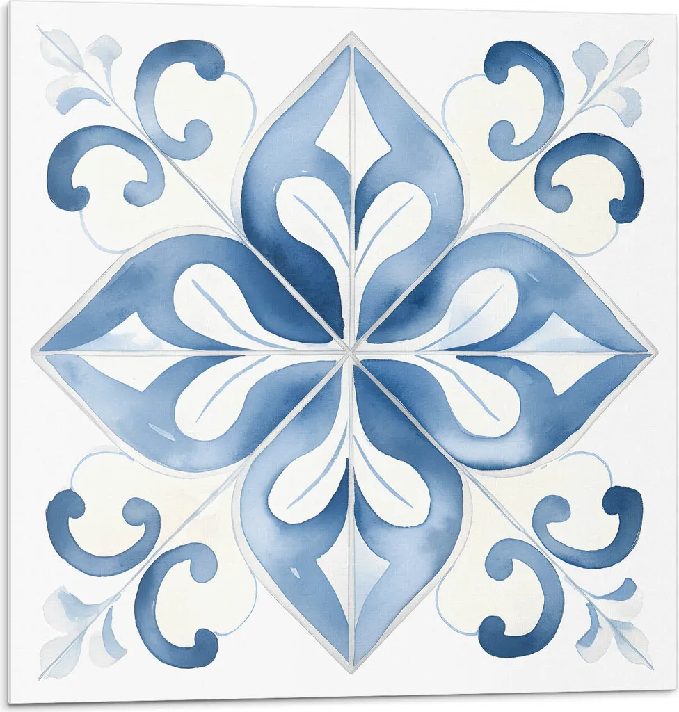 Rivestimento Floreale Premium in Vinile - 9 Piastrelle PVC 30x30