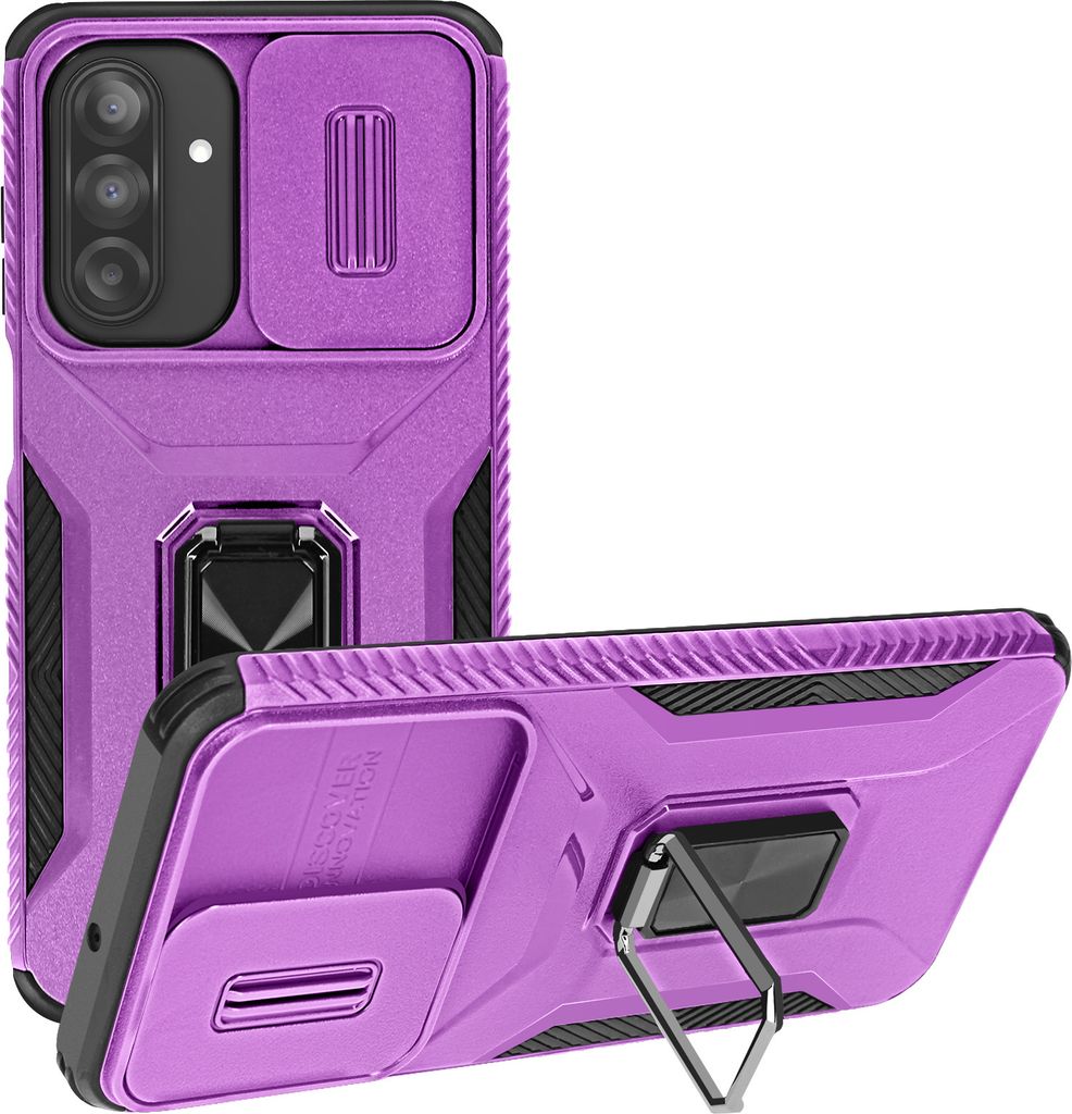 Avizar, Hülle für Samsung Galaxy A26 mit Ringhalterung und Kameraabdeckung, Violett