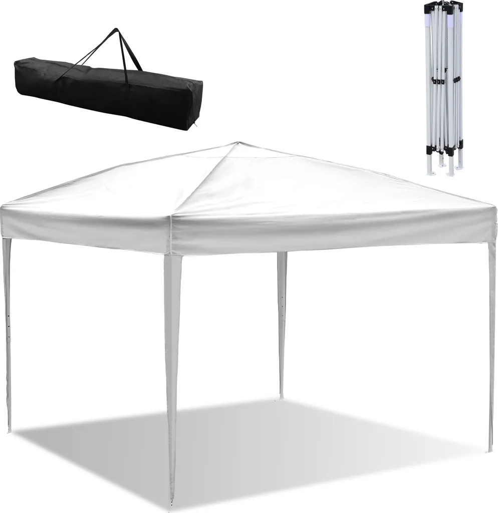 Bettizia gazebo pieghevole 3 x 3m gazebo pieghevole da giardino, protezione UV 50+ gazebo e tende per feste senza lati bianco