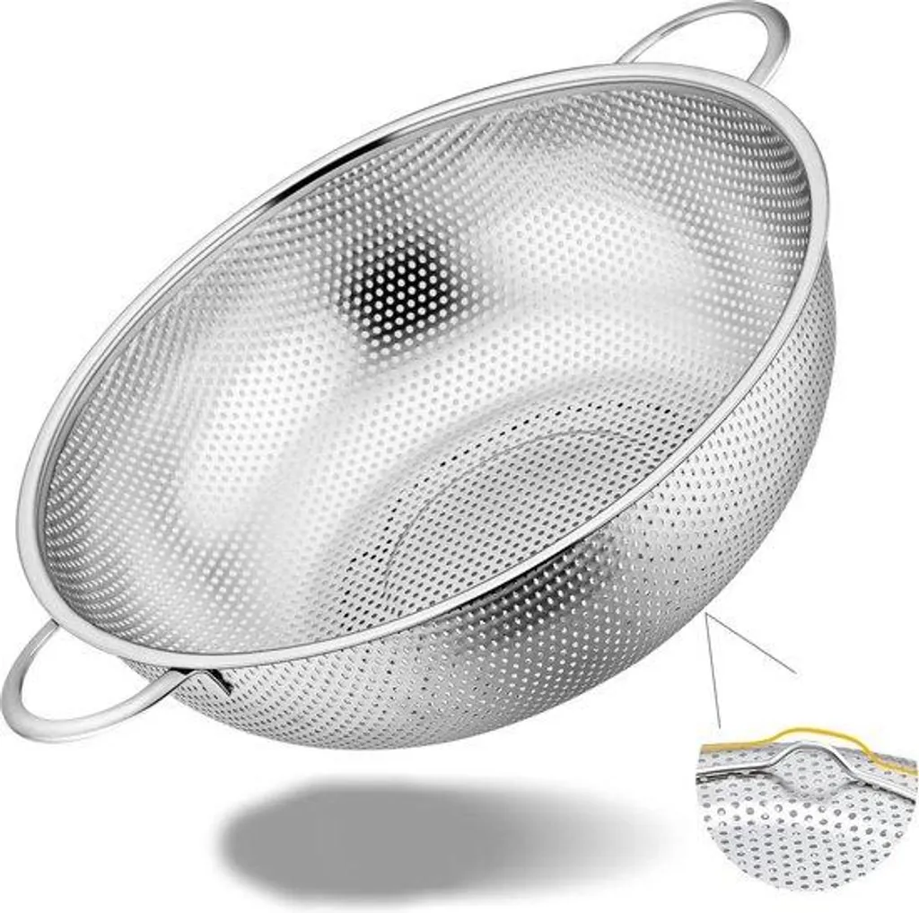 Passoire de cuisine pour évier inox 28 cm polyvalente multi-usage
